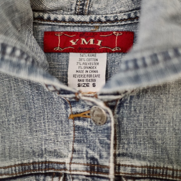 YMI Cropped Denim Jean Jacket S - Picture 6 of 9